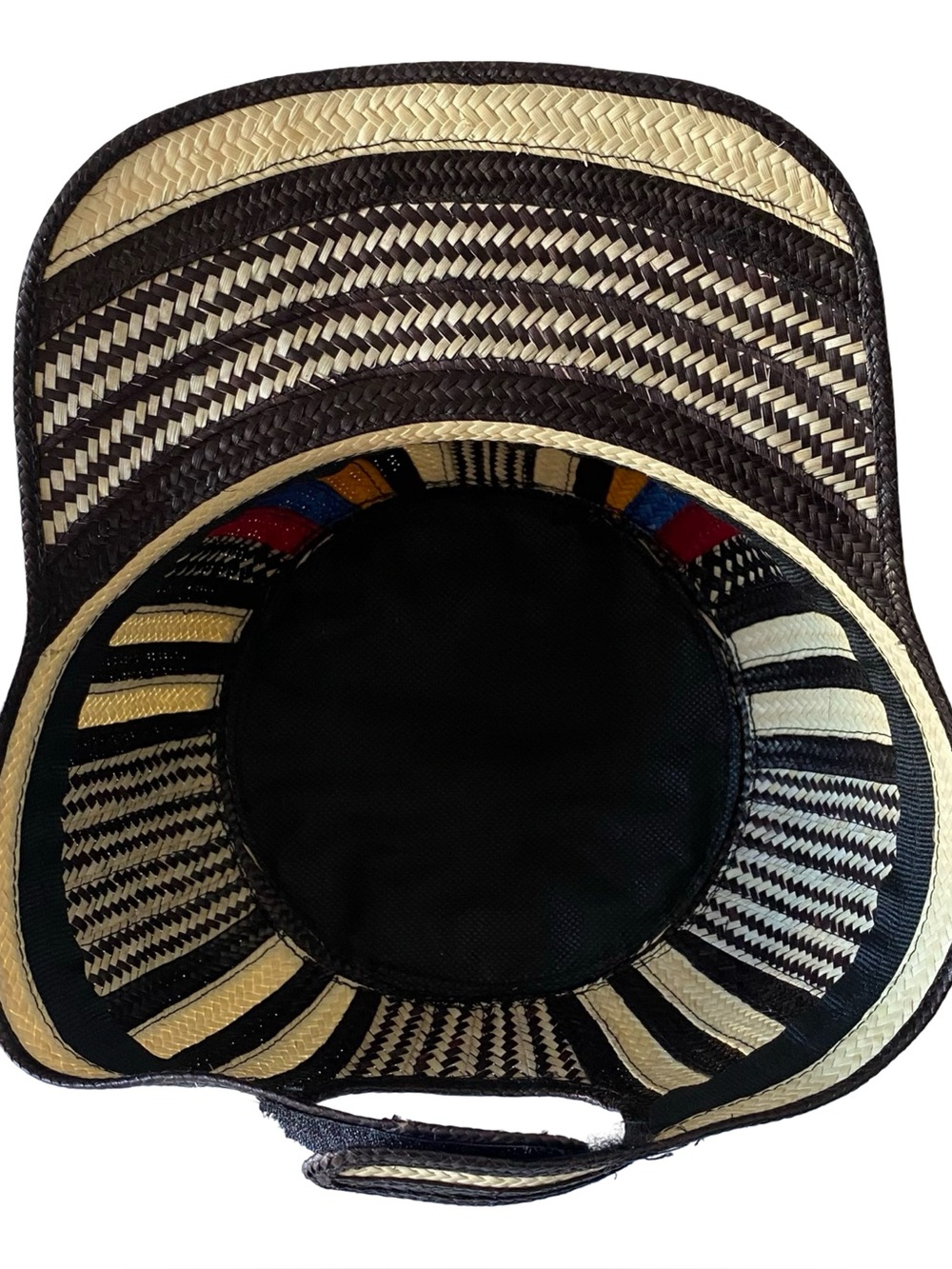 Colombian Handmade Straw Cap Adjust Unisex Woven Sombrero Colombiano Braided Hat - Picture 5 of 10